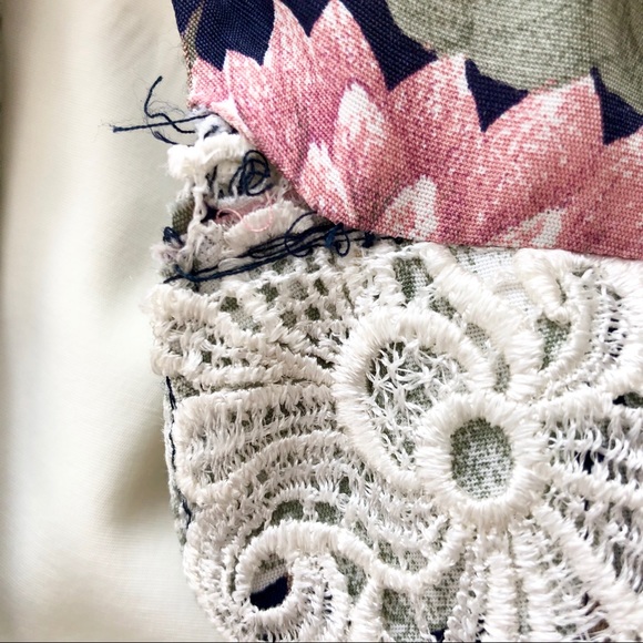 Vintage Dresses Vintage 8s Granny Floral Lace Midi Dress Poshmark